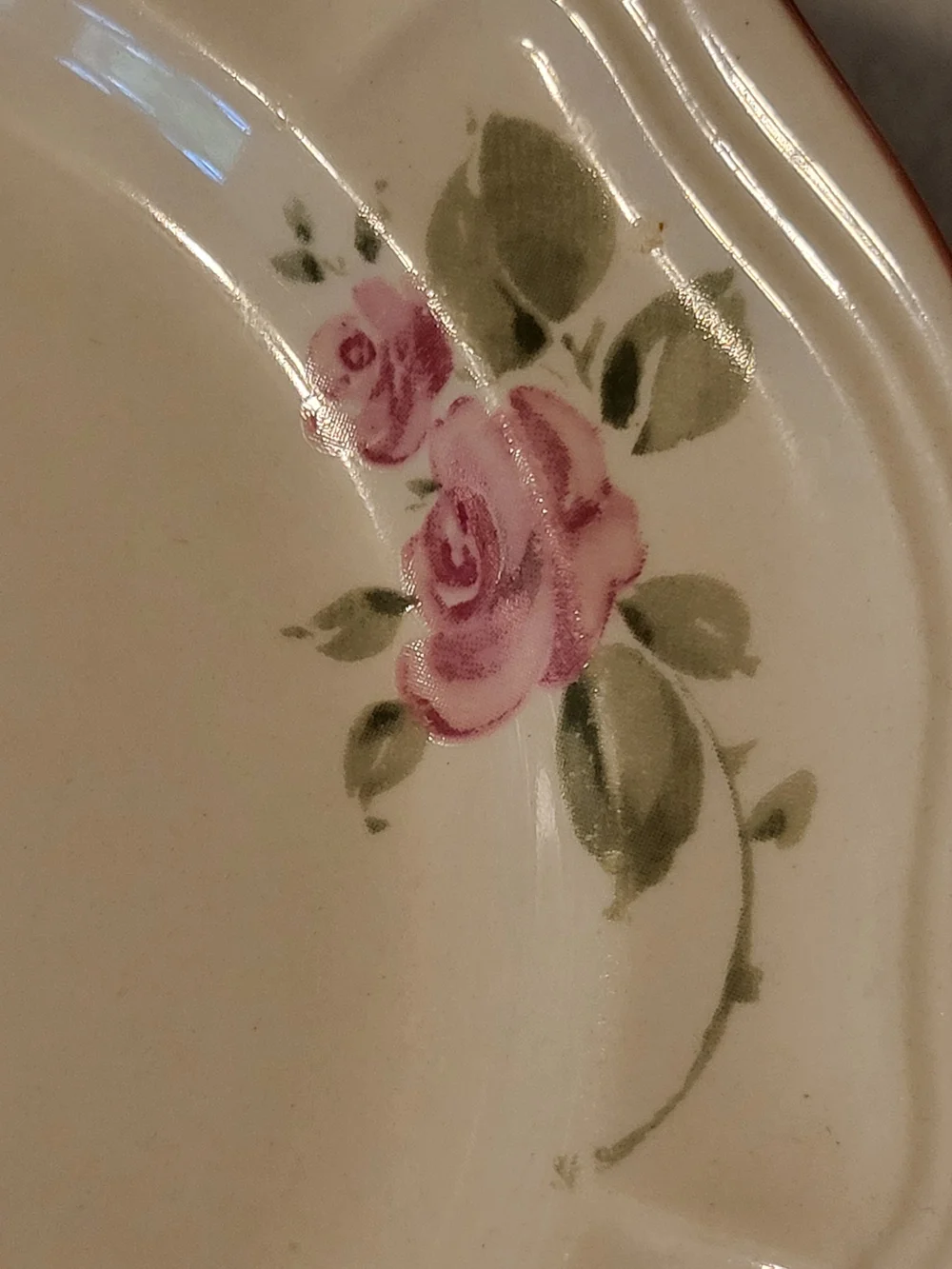 4 Vtg Gibson Housewares Roseland Salad Dessert Plates Floral Rose 7” Cottagecore
